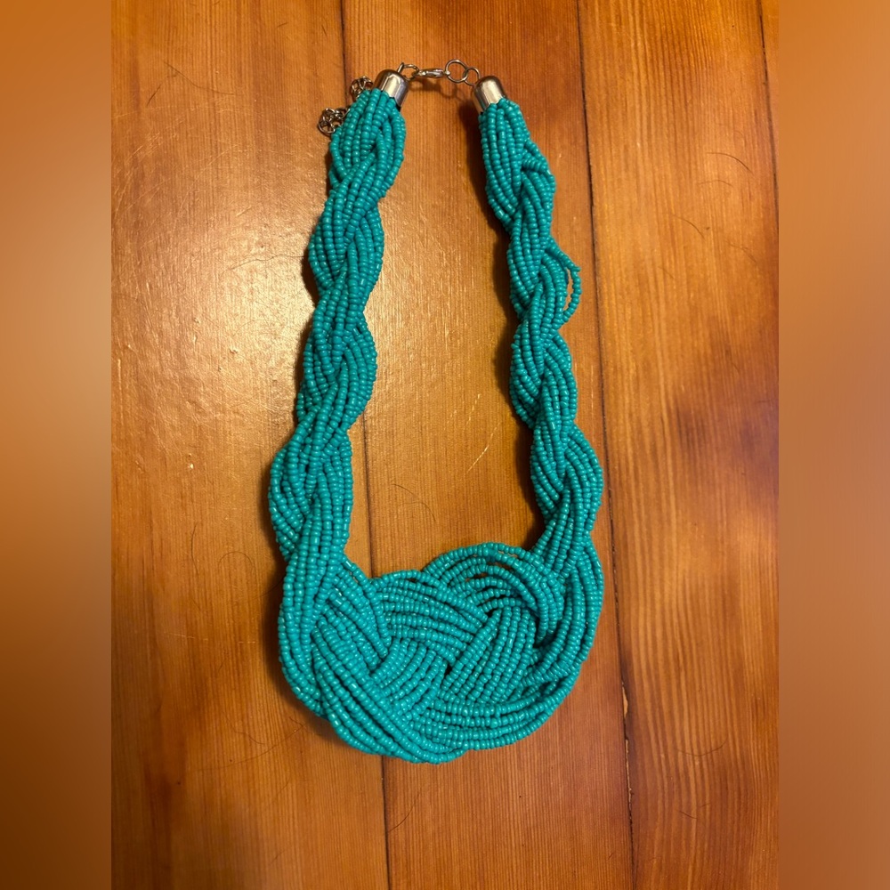 Teal beaded necklace by paparazzi